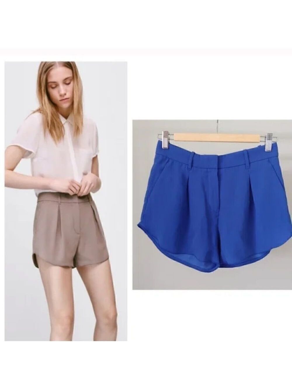 Aritzia Babaton Blue Antoine Shorts Sz 00